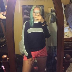 Blue and gray sweater